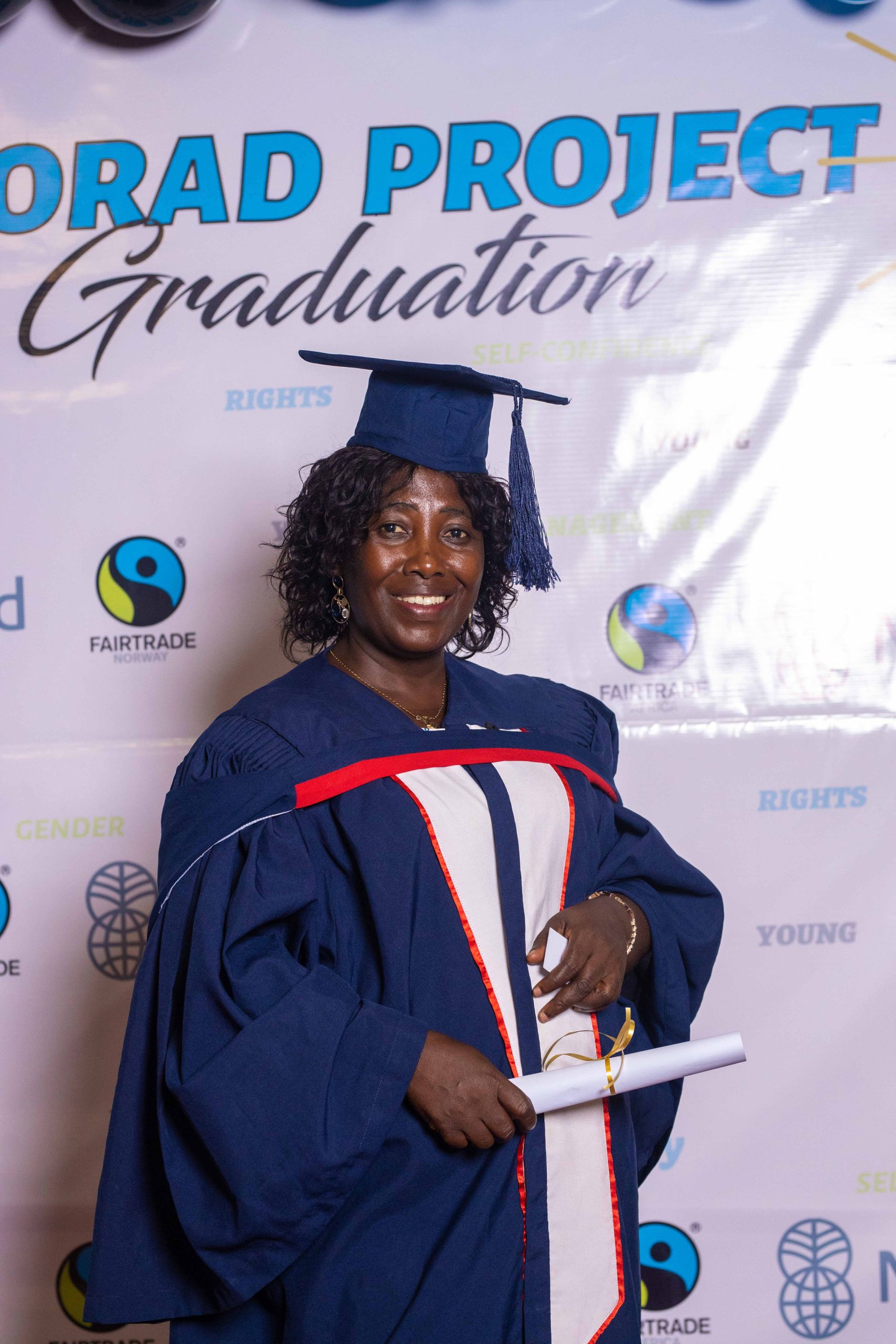 Theresa Ameyaa in graduation clothing