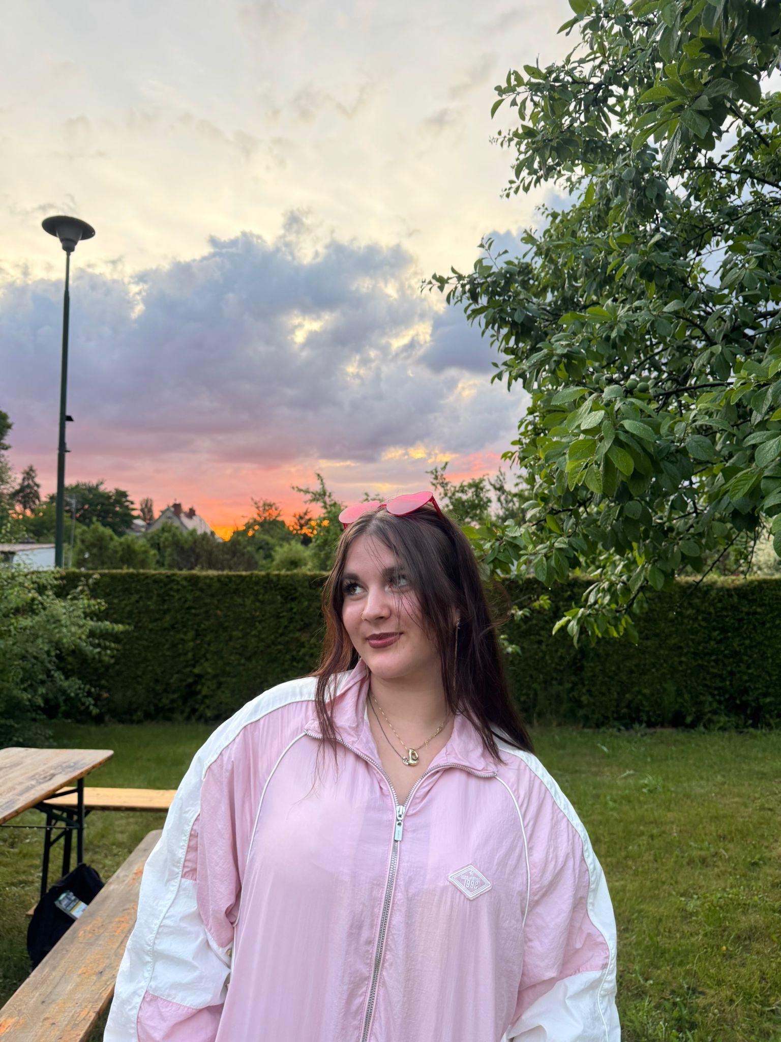 Laura Wesołowski with sky in background